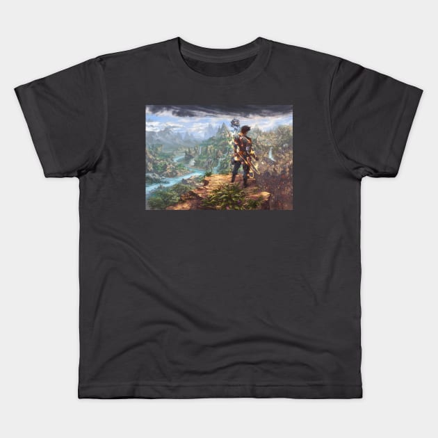 Wild Mage: Water and Stone (Legacy of the Blade) Full Wrap Kids T-Shirt by Joseph J Bailey Author Designs